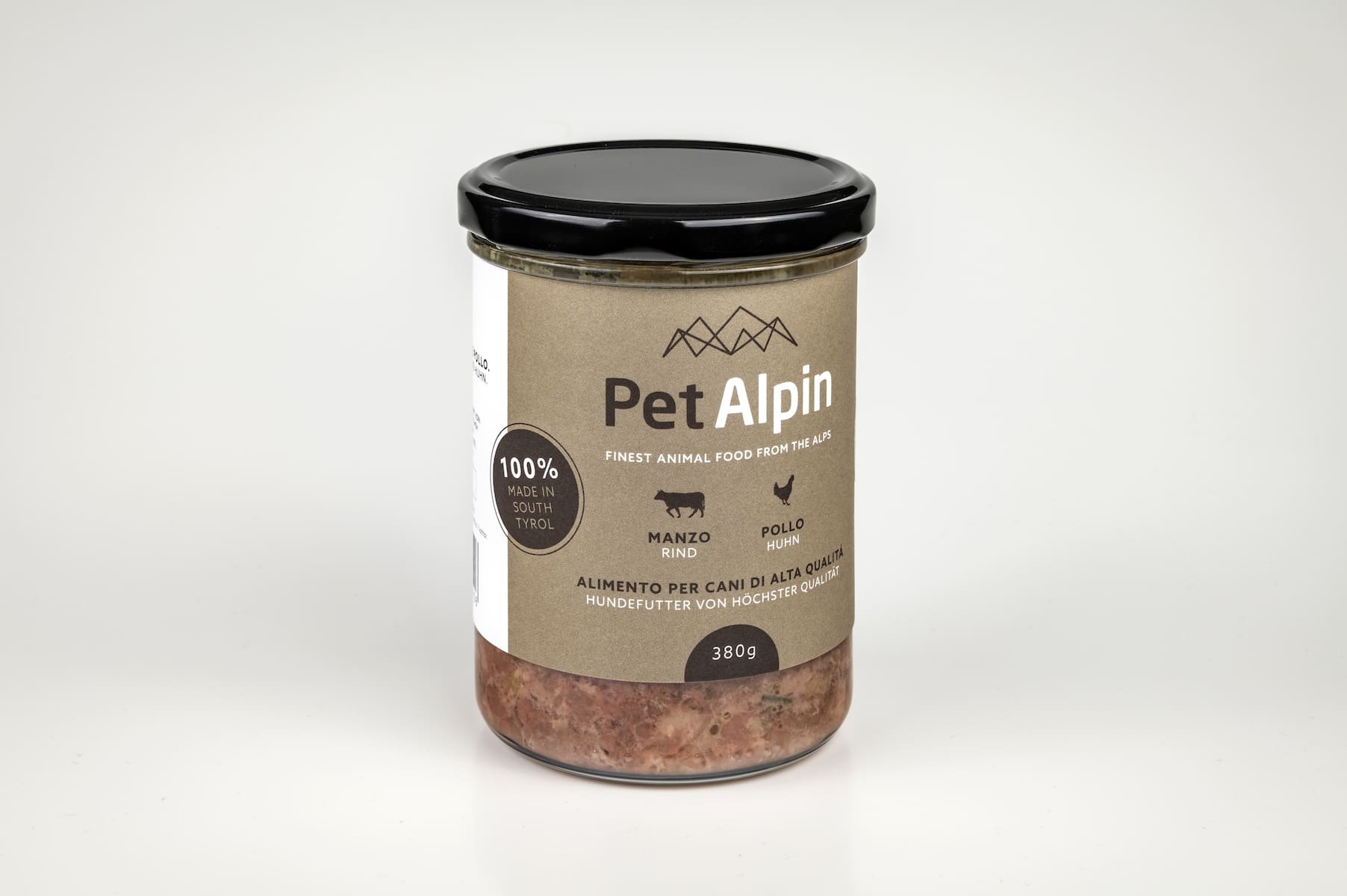 Hundefutter Rind und Huhn 380g